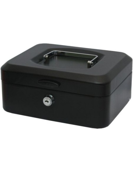 Caja caudales mediana con bandeja y cierre 20x95x15cm negro