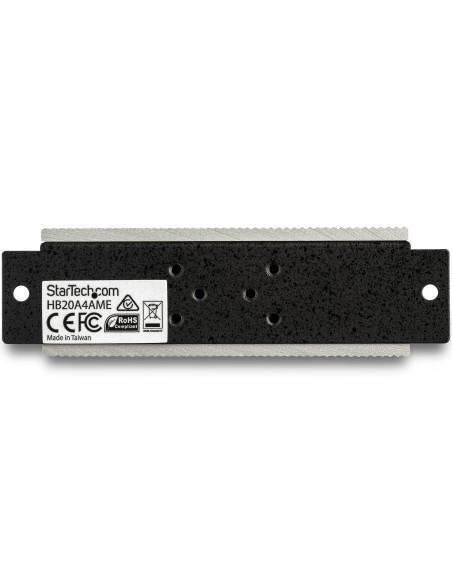 Concentrador USB 2.0 de 4 Puertos - Hub Industrial de Metal(4xUSB-A) con ESD y Protección contra Picos - Temperatura de Funcion