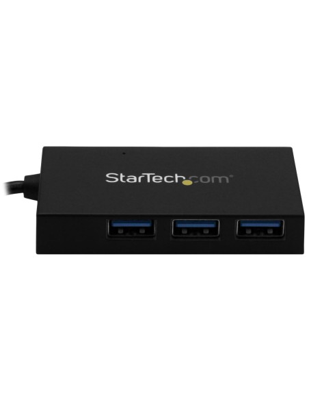 Hub USB 3.0 de 4 Puertos - Hub USB Tipo-A con 1 Puerto USB-C y 3 Puertos USB-A - Alimentación por Bus USB - Hub Adaptador USB 3