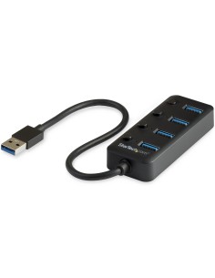 Hub Ladrón USB 3.0 4 Puertos - USB-A a USB 3.0 Tipo A con Interruptores Individuales de Encendido/Apagado - USB 3.2 Gen 1 SuperS 2