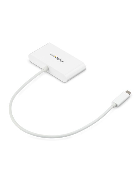 Concentrador USB 3.0 (5Gbps) de 3 Puertos con USB-C y Ethernet Gigabit - Hub Ladrón de USB Convencional - Blanco