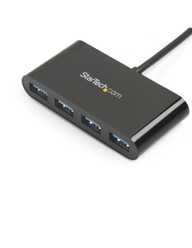 Hub Concentrador USB 3.0 (5Gbps) de 4 Puertos - Ladrón USB-C a 4x USB A - Alimentado por el Bus