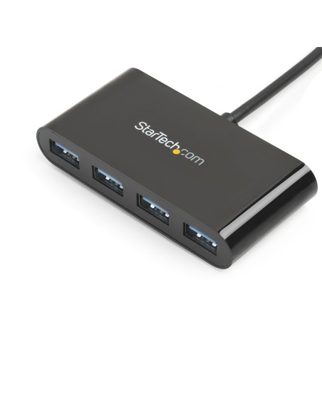 Hub Concentrador USB 3.0 (5Gbps) de 4 Puertos - Ladrón USB-C a 4x USB A - Alimentado por el Bus