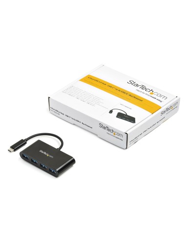 Hub Concentrador USB 3.0 (5Gbps) de 4 Puertos - Ladrón USB-C a 4x USB A - Alimentado por el Bus
