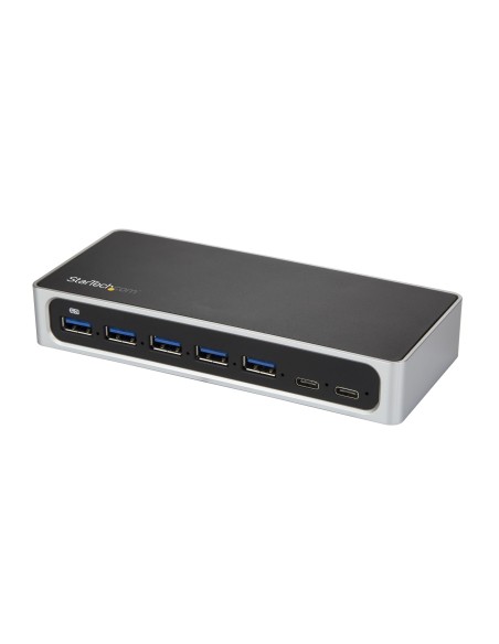 Hub Concentrador USB 3.0 USB C a 5x USB-A y 2x USB Tipo C de 7 Puertos - 5Gbps - Ladrón USBC Alimentado