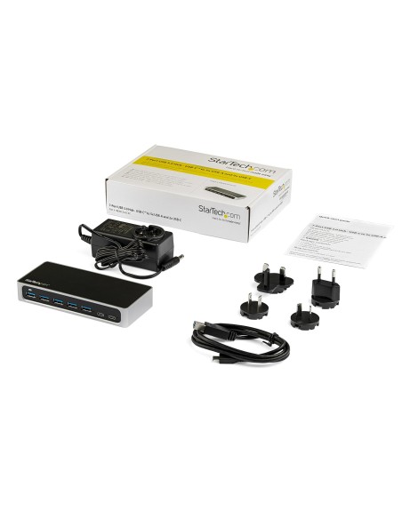 Hub Concentrador USB 3.0 USB C a 5x USB-A y 2x USB Tipo C de 7 Puertos - 5Gbps - Ladrón USBC Alimentado