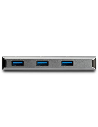 Hub Ladrón USB-C de 3 Puertos 10Gbps y Lector de Tarjetas de Memoria Flash SD - con 3 Puertos USB-A y 1 Ranura SD - Adaptador H