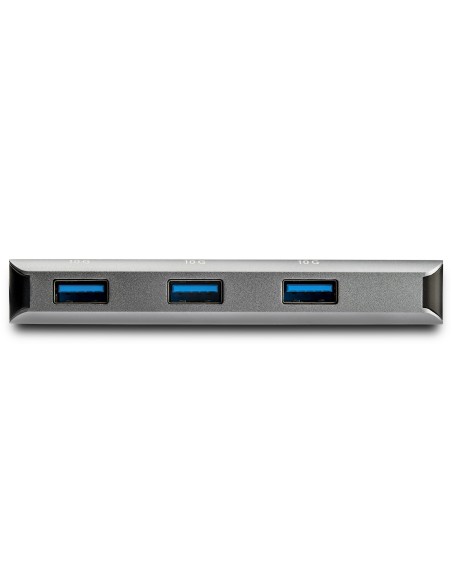 Hub Ladrón USB-C de 3 Puertos 10Gbps y Lector de Tarjetas de Memoria Flash SD - con 3 Puertos USB-A y 1 Ranura SD - Adaptador H