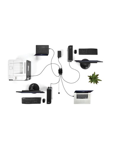 Switch Conmutador USB 3.0 (5Gbps) 4x4 para Compartir Dispositivos Periféricos