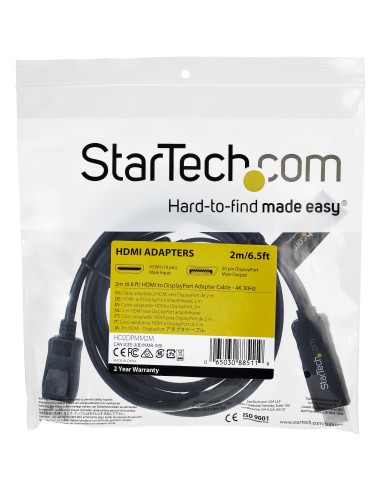 Cable de 2m HDMI a DisplayPort - 4K 30Hz