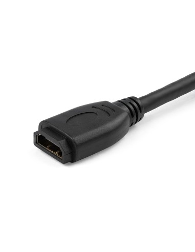 Cable de 15cm de Extensión Alargador HDMI 2.0 de Alta Velocidad con Ethernet - Extensor de Puertos - Cable para Conservar Puert