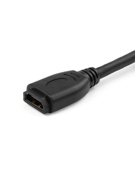 Cable de 15cm de Extensión Alargador HDMI 2.0 de Alta Velocidad con Ethernet - Extensor de Puertos - Cable para Conservar Puert