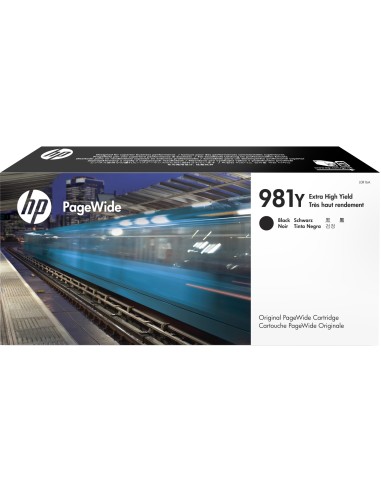 Cartucho original PageWide 981Y negro de alto rendimiento