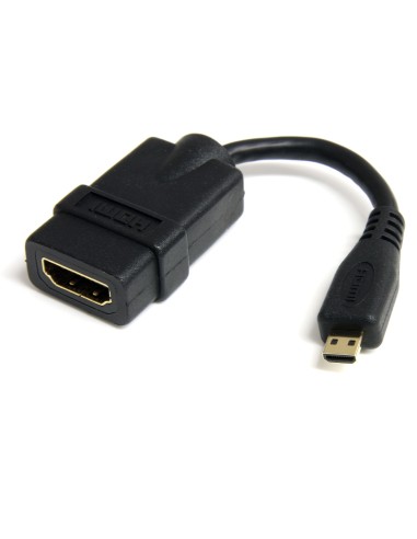 Adaptador Micro HDMI a HDMI - Vídeo 4K 30Hz -Cable Adaptador Dongle Micro HDMI Tipo D de Alta Velocidad a HDMI 1.4 - para Monit
