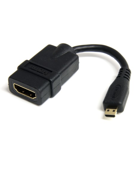 Adaptador Micro HDMI a HDMI - Vídeo 4K 30Hz -Cable Adaptador Dongle Micro HDMI Tipo D de Alta Velocidad a HDMI 1.4 - para Monit