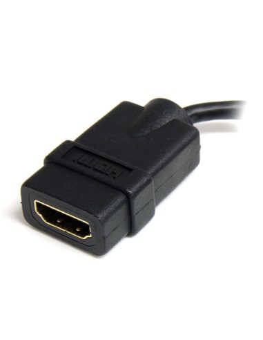 Adaptador Micro HDMI a HDMI - Vídeo 4K 30Hz -Cable Adaptador Dongle Micro HDMI Tipo D de Alta Velocidad a HDMI 1.4 - para Monit