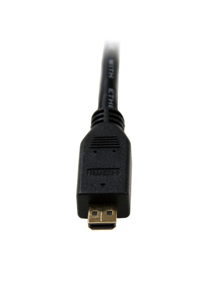 Cable de 2m Micro HDMI a HDMI con Ethernet - Vídeo de 4K a 30Hz - Cable Adaptador Conversor Micro HDMI Tipo D de alta velocidad