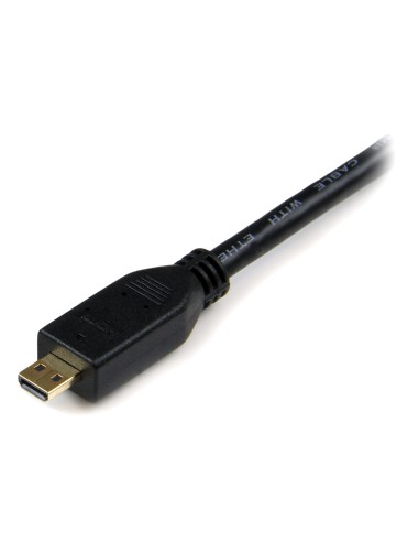 Cable de 50cm Micro HDMI a HDMI con Ethernet - Vídeo de 4K a 30Hz - Cable Adaptador Conversor Micro HDMI Tipo D de alta velocid
