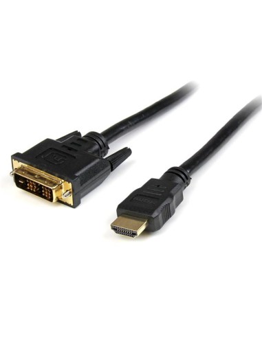 Cable HDMI a DVI 1m - DVI-D Macho - HDMI Macho - Adaptador - Negro