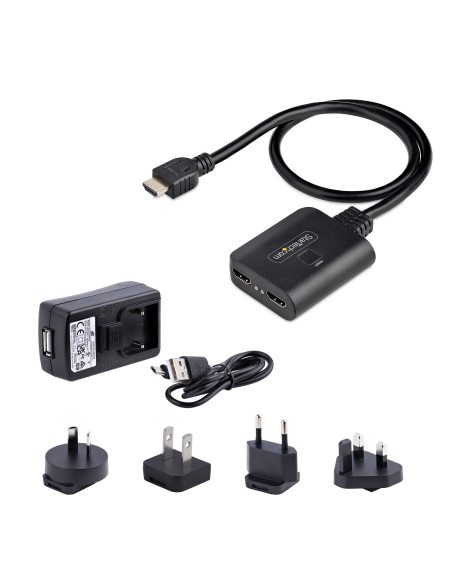 Divisor HDMI de 2 Puertos - Multiplicador HDMI 2.0 de 2 Puertos 4K60 - Splitter HDMI 2 Puertos de Entrada 1 de Salida - HDR/HDC