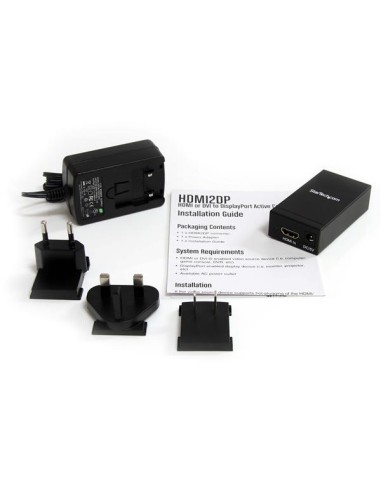 Adaptador Conversor de Vídeo HDMI DVI a DisplayPort DP 1920x1200 - Cable Convertidor Activo