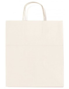 PAQ 25 BOLSAS KRAFT ALLEGRA COLOR BLANCO 21X8X16CM
