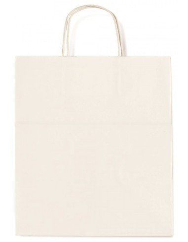 PAQ 25 BOLSAS KRAFT ALLEGRA COLOR BLANCO 21X8X16CM