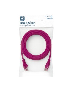 Cable de Red 100% Cu Cat.6 UTP Sólido Violeta 0.25 M
