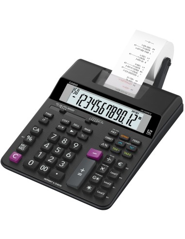 HR-200RCE calculadora Escritorio Calculadora de impresión Negro