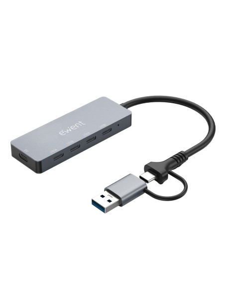 EW1151 hub de interfaz USB Tipo C 10000 Mbit/s Gris