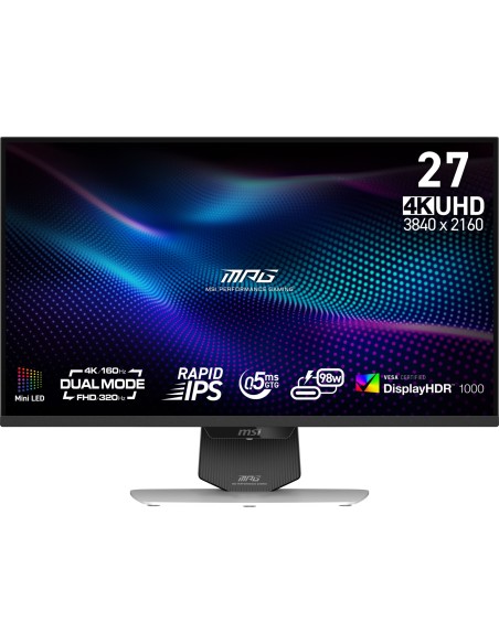 MPG 274URDFW E16M pantalla para PC 68,6 cm (27") 3840 x 2160 Pixeles 4K Ultra HD LED Negro, Blanco