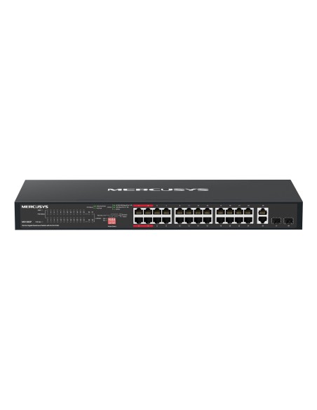MS128GP switch Gigabit Ethernet (10/100/1000) Energía sobre Ethernet (PoE) 1U Negro