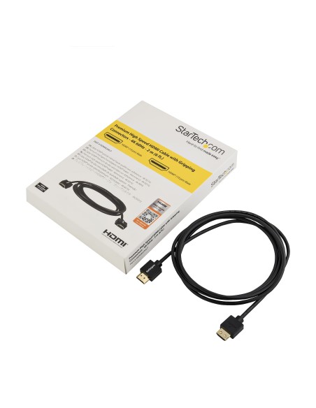 Cable de 2m HDMI 2.0, Cable HDMI Premium 4K 60Hz de Alta Velocidad con Ethernet, Cable HDMI Ultra HDMI, Cable de Vídeo para TV 