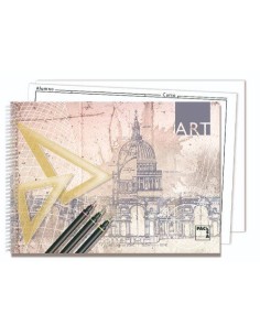 CUADERNO BLOCKS  DIBUJO ART 140 GRS. FOLIO PROLONGADO 20 HOJAS 2 TALADROS LISO SIN RECUADRO PACSA 18849