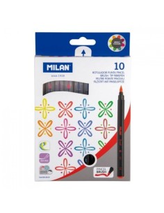 ESTUCHE 10 ROTULADORES PUNTA PINCEL MILAN