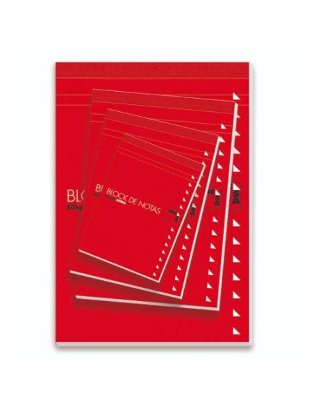BLOC DE NOTAS CON TAPA 60 GRS. FOLIO (215X310MM.) 80 HOJAS LISO PACSA - Pack de 10 Unidades - 18902.
