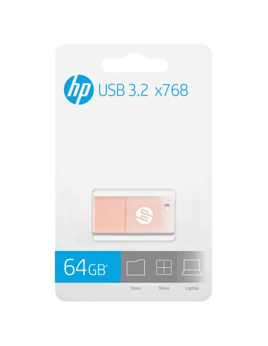HPFD768K-64 unidad flash USB 64 GB USB tipo A 3.2 Gen 1 (3.1 Gen 1) Beige, Rosa