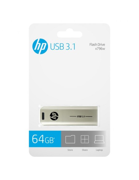 x796w unidad flash USB 64 GB USB tipo A 3.2 Gen 1 (3.1 Gen 1) Plata