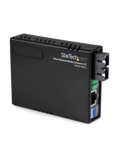 Conversor de Medios Ethernet RJ45 a Fibra Óptica Multimodo SC - 2Km