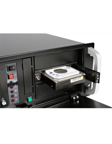 Rack Móvil Aluminio para Disco Duro HDD SATA de 3,5" Pulgadas sin Bandeja Bahía de 5,25"