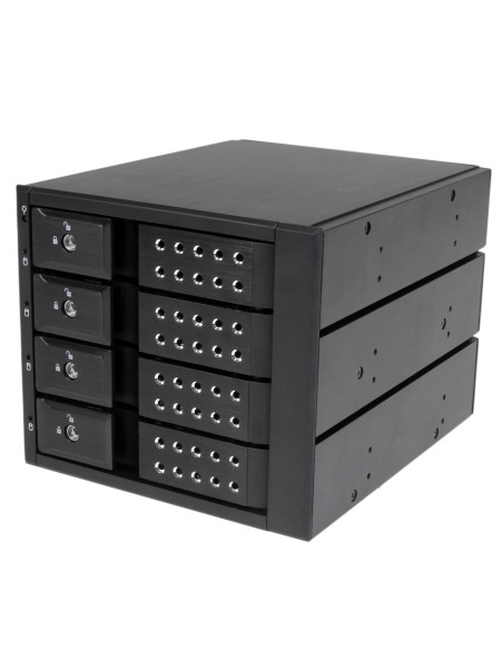 Rack Móvil Backplane de 4 Bahías de Intercambio en Caliente - Rack Móvil Hot Swap sin Bandeja para Unidades de DD SSD de 3,5in 