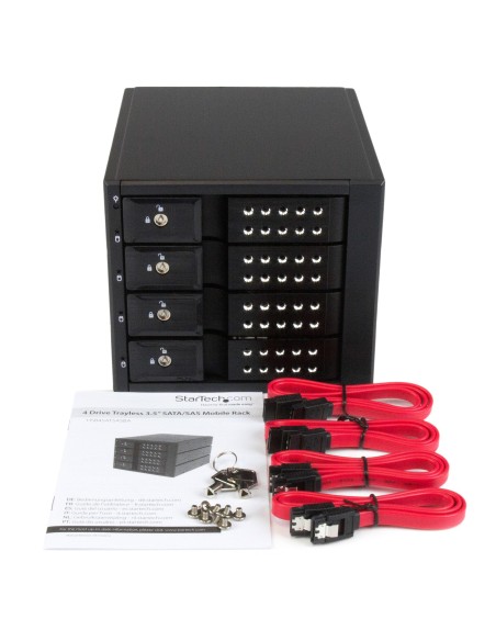 Rack Móvil Backplane de 4 Bahías de Intercambio en Caliente - Rack Móvil Hot Swap sin Bandeja para Unidades de DD SSD de 3,5in 