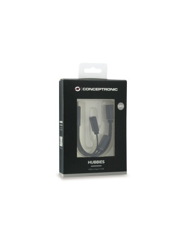 HUBBIES01B hub de interfaz USB 3.2 Gen 2 (3.1 Gen 2) Type-C 5000 Mbit/s Negro