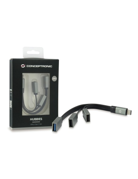 HUBBIES01G hub de interfaz USB 3.2 Gen 2 (3.1 Gen 2) Type-C 5000 Mbit/s Gris