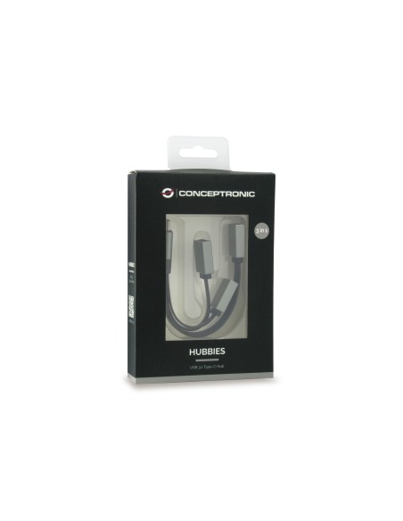 HUBBIES01G hub de interfaz USB 3.2 Gen 2 (3.1 Gen 2) Type-C 5000 Mbit/s Gris