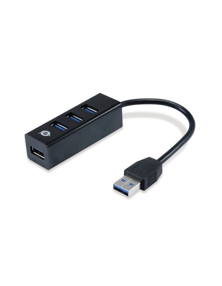 HUBBIES04B hub de interfaz USB 3.2 Gen 1 (3.1 Gen 1) Type-A 5000 Mbit/s Negro