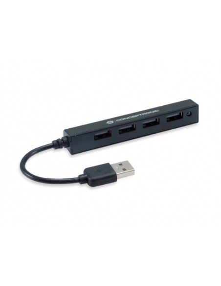 HUBBIES05B hub de interfaz USB 2.0 480 Mbit/s Negro