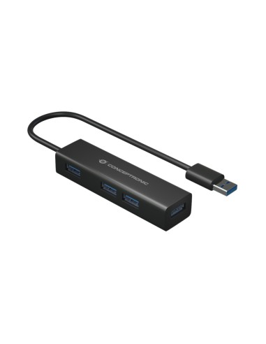 HUBBIES06B hub de interfaz USB 3.2 Gen 1 (3.1 Gen 1) Type-A 5000 Mbit/s Negro