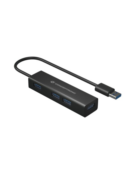 HUBBIES06B hub de interfaz USB 3.2 Gen 1 (3.1 Gen 1) Type-A 5000 Mbit/s Negro