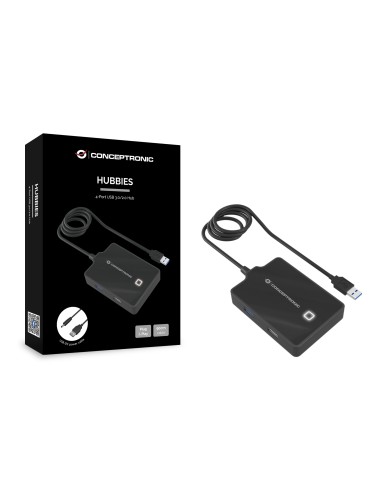 HUBBIES10B base para portátil y replicador de puertos USB 3.2 Gen 1 (3.1 Gen 1) Type-A Negro
